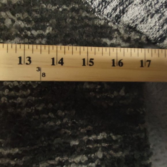 Miss‎ Me Womens Sweater Pullover Elbow Patch Glitter Sequin Pockets Black XS - Picture 3 of 13